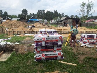 Одноэтажный дом из газобетона с гаражом