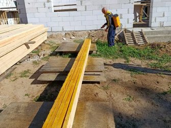 Одноэтажный дом из газобетона с гаражом