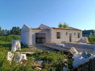 Одноэтажный дом из газобетона с гаражом