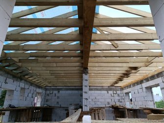 Одноэтажный дом из газобетона с гаражом