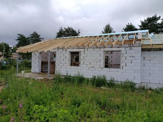 Одноэтажный дом из газобетона с гаражом