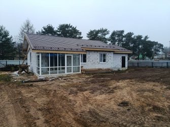 Одноэтажный дом из газобетона с гаражом