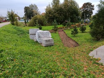 Устройство дорожки из брусчатки