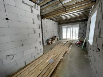 Одноэтажный дом из газобетона с гаражом