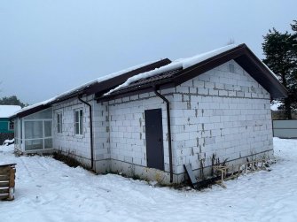 Одноэтажный дом из газобетона с гаражом