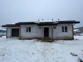 Одноэтажный дом из газобетона с гаражом