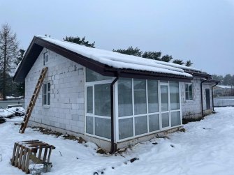 Одноэтажный дом из газобетона с гаражом